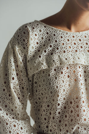 Eyelet Pullover Blouse