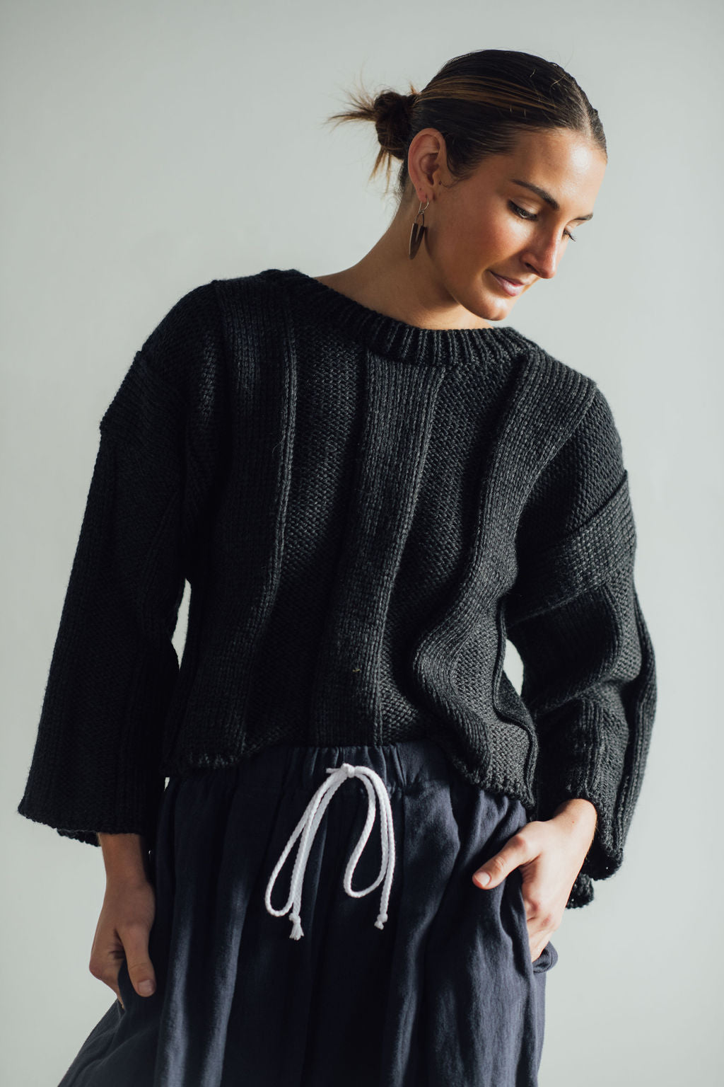 Wide Rib Wool Sweater