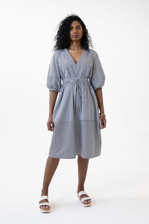 Balloon Sleeved A-Line Dress