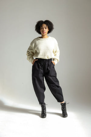 Cropped Tapered Pant - Cotton