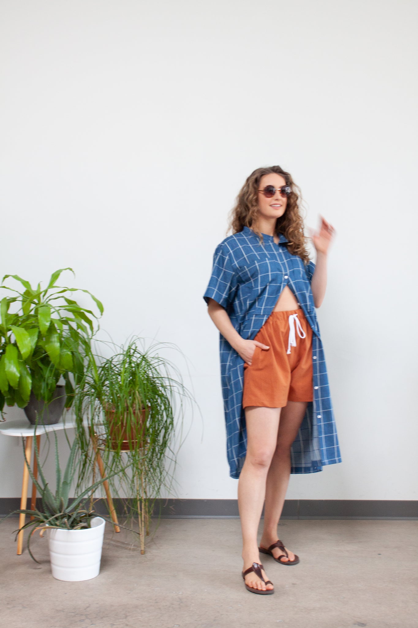 Casual Shirt Dress - Denim