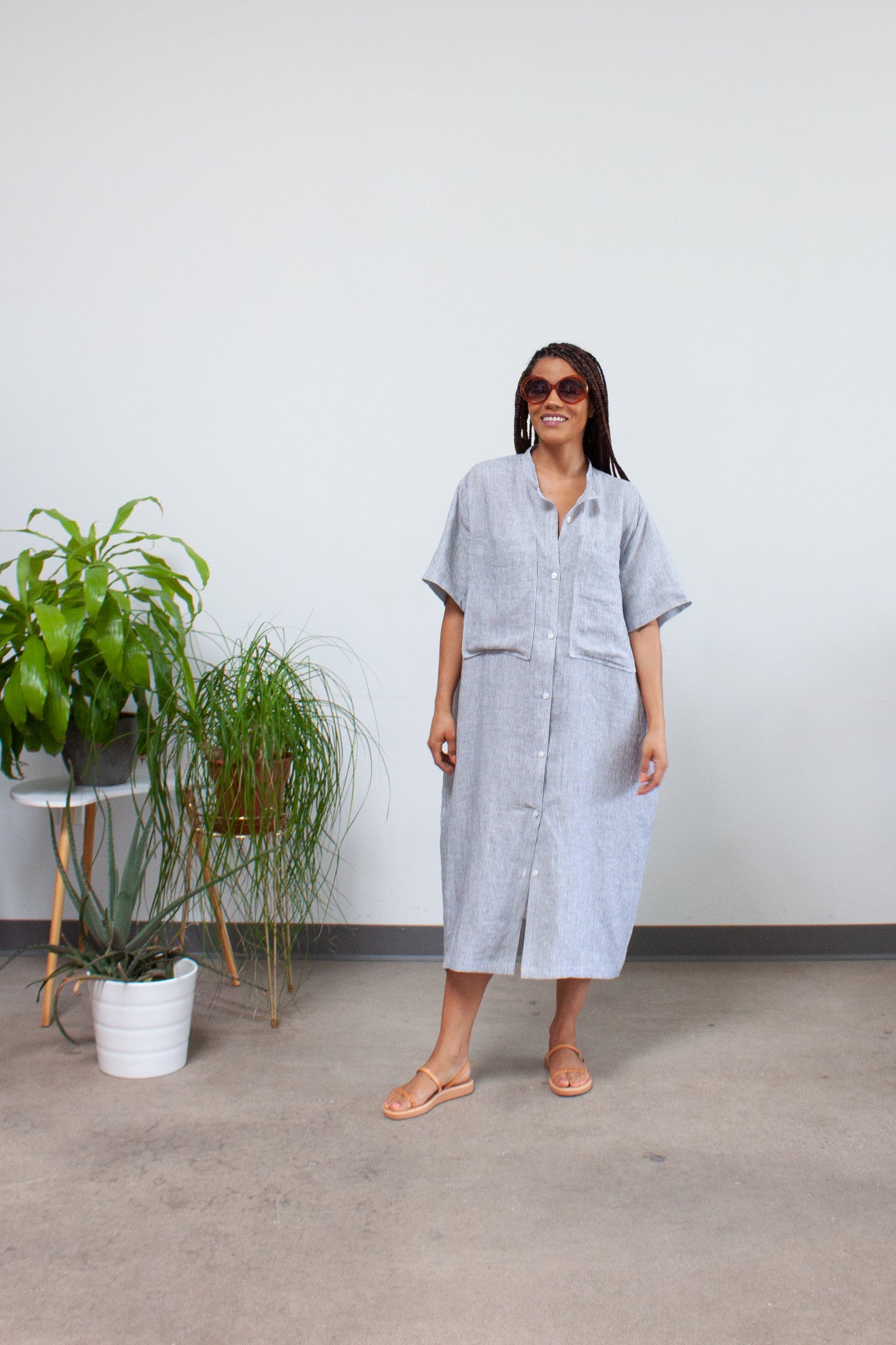 Casual Shirt Dress - Linen