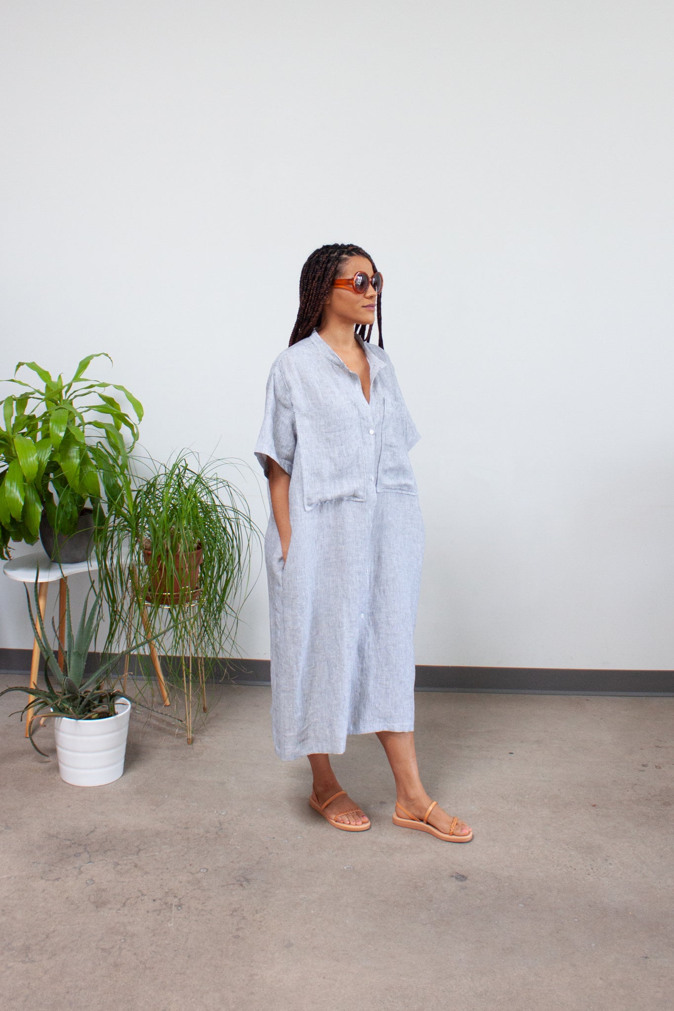 Casual Shirt Dress - Linen