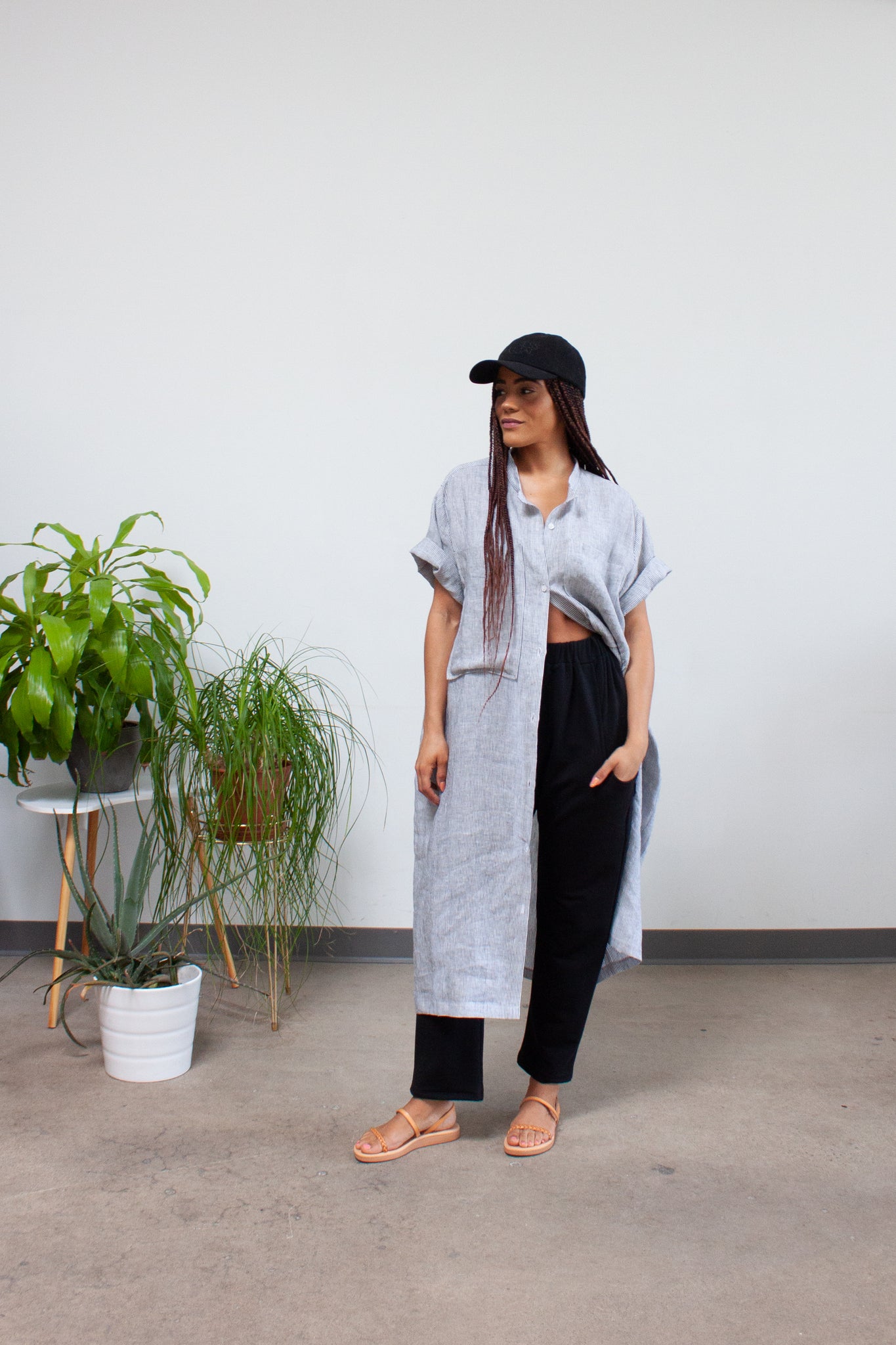 Casual Shirt Dress - Linen