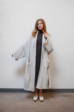 Joeleen Torvick Blanket Cardigan One Size Salt and Pepper